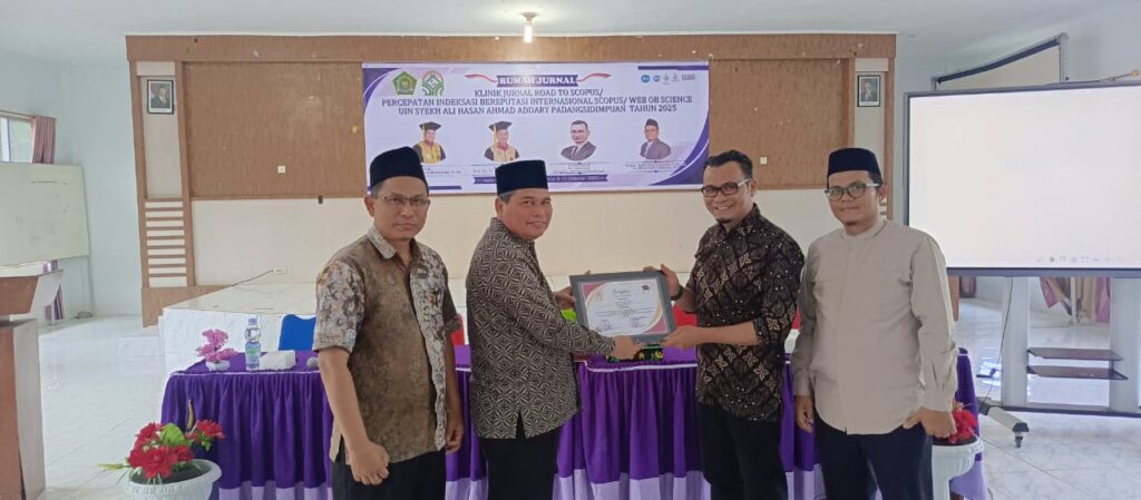 Wujudkan Cita-cita Jurnal Terindeks Scopus, LPPM UIN Syekh Ali Hasan Ahmad Addary Padangsidimpuan Laksanakan Klinik Peningkatan Kualitas Jurnal Internasional Bereputasi Scopus dan WoS